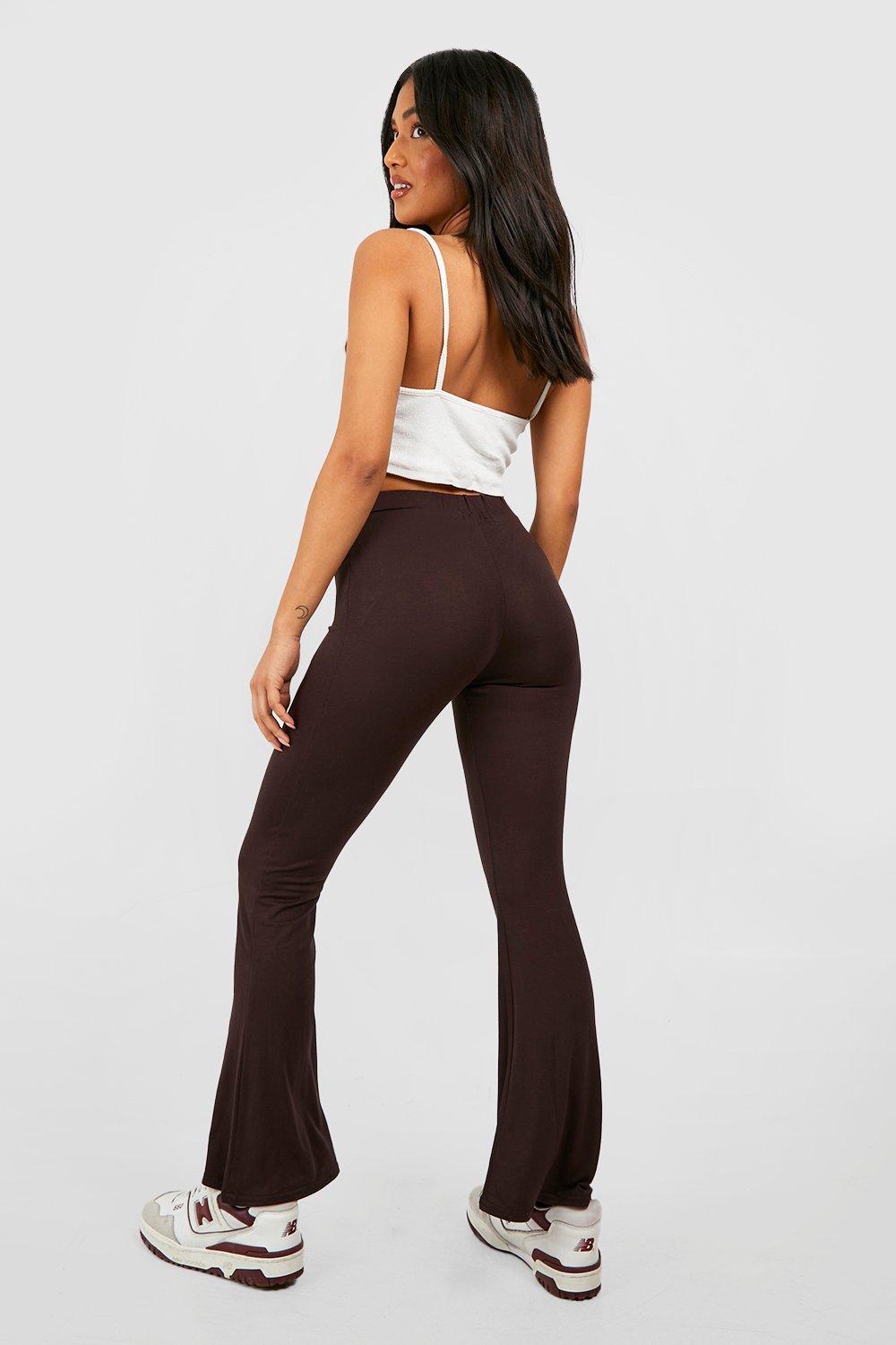 Women's Petite Basic High Waist Jersey Flare