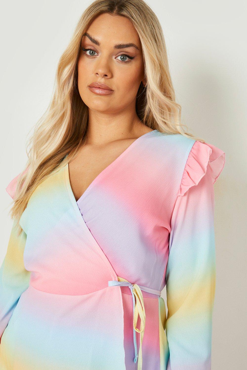 Ombre Ruffle Top Ombre Ruffle Top