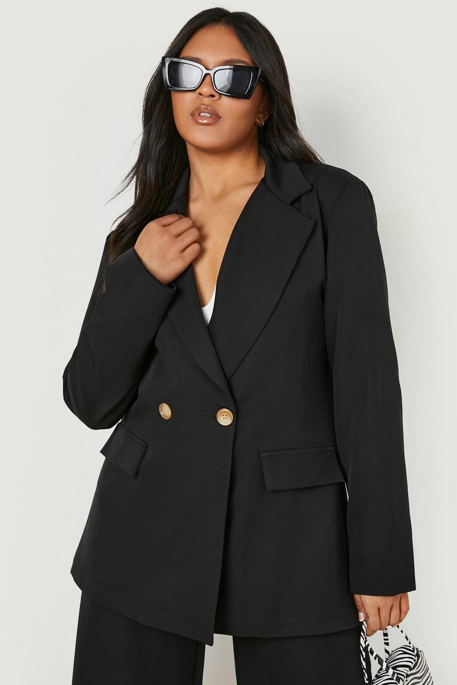 Black Plus Neon Double Breasted Blazer image number 1