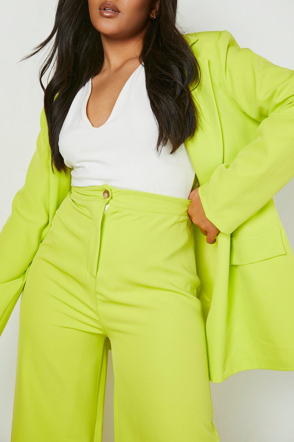 plus size yellow pantsuit