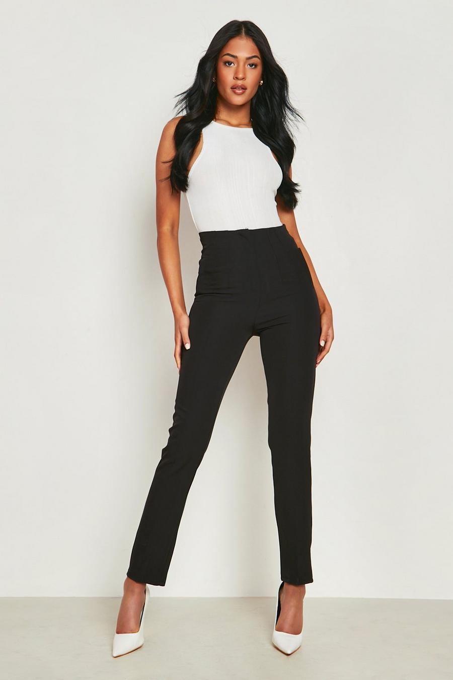 Black Tall Pleated Tailored Trouser