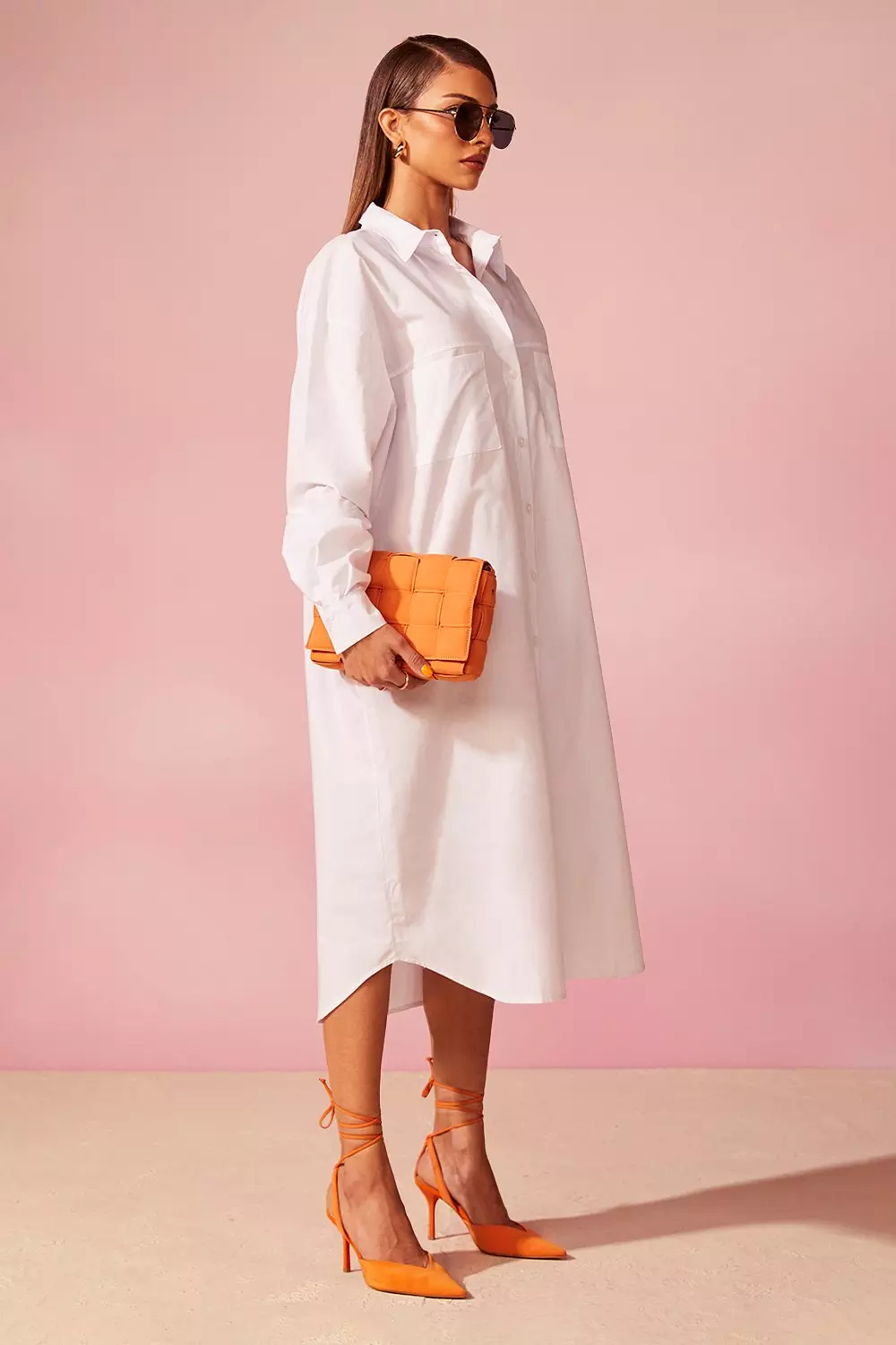 Cotton maxi store shirt dress