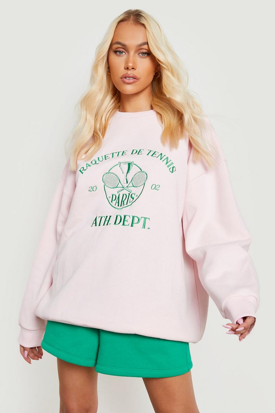 Light pink Tennis Ath Dept Printed Oversized Sweater  image number 1