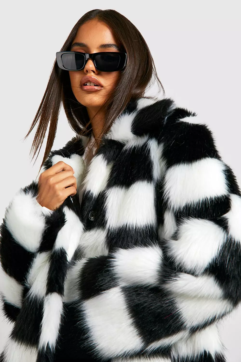 Checkerboard 2025 fur coat