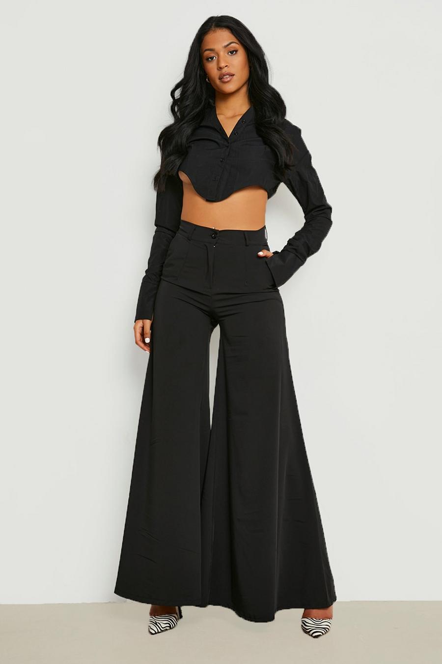 Black Tall Wide Leg Trousers image number 1