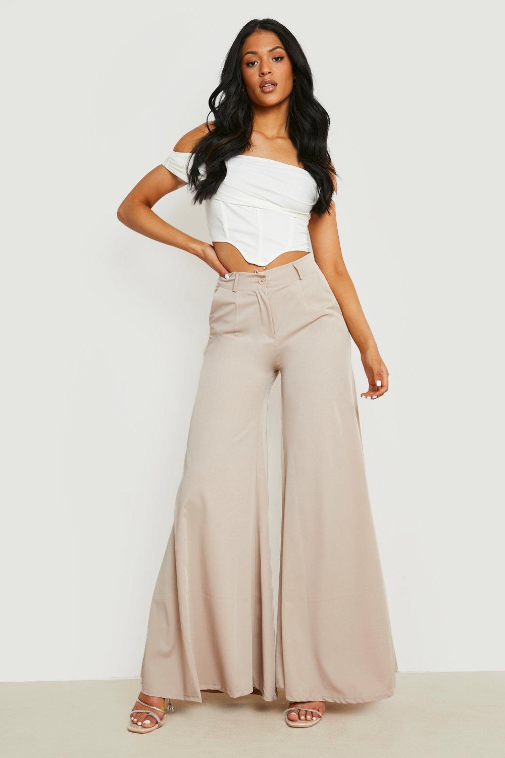 tall high waisted wide leg trousers