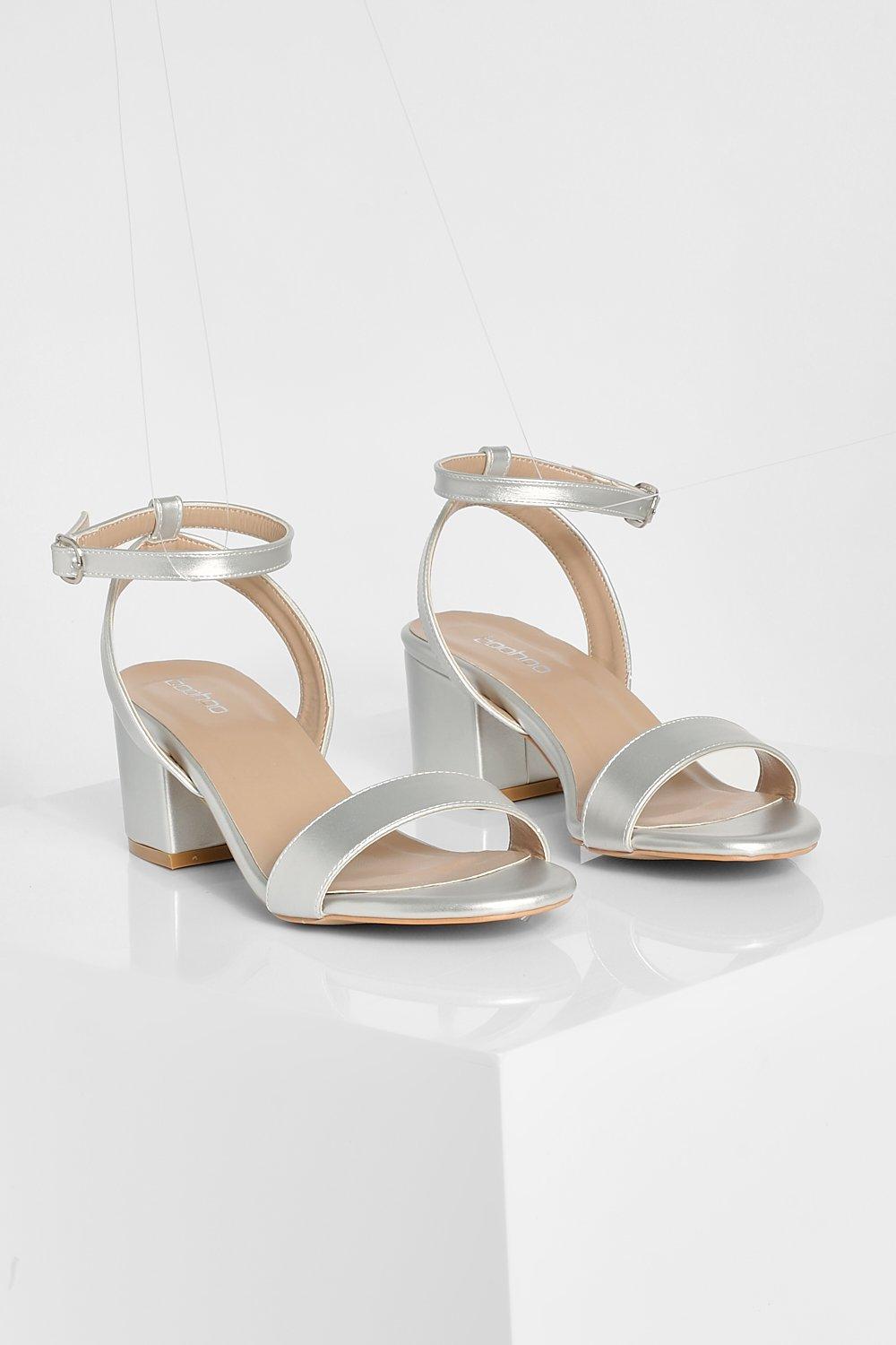 Boohoo hotsell silver heels