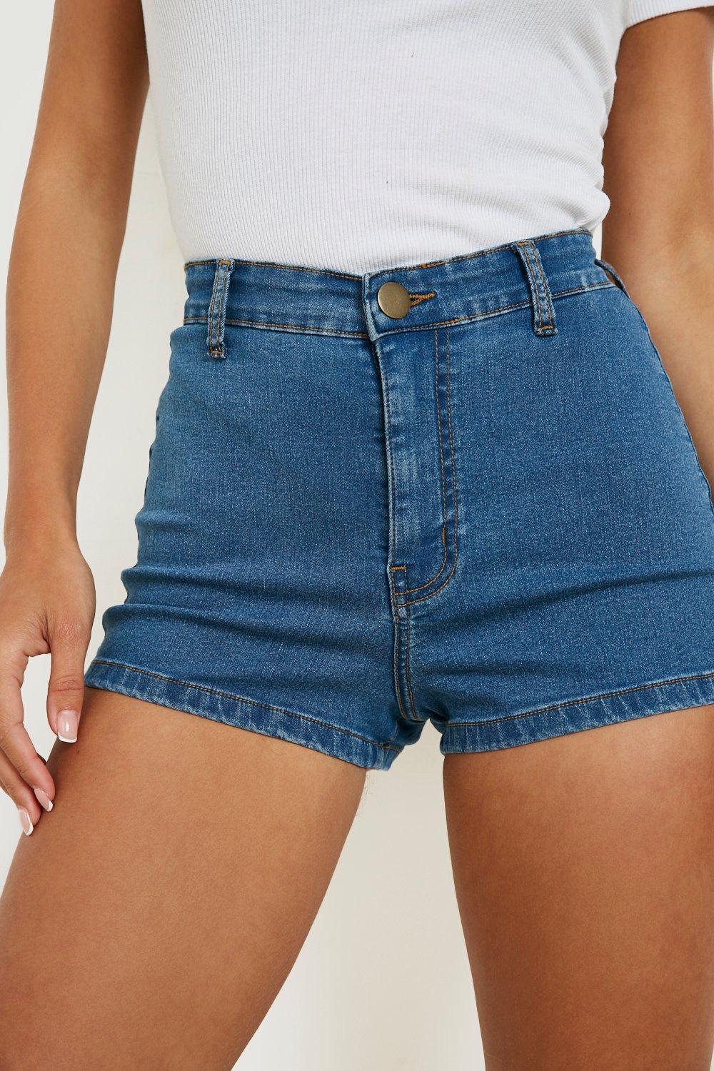 Women's High Rise Stretch Denim Shorts