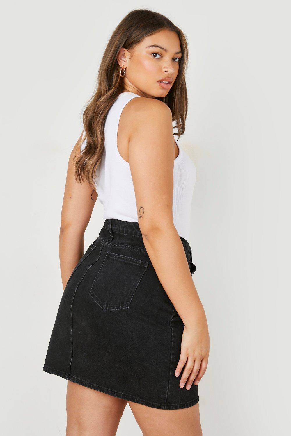 Button down skirt boohoo best sale