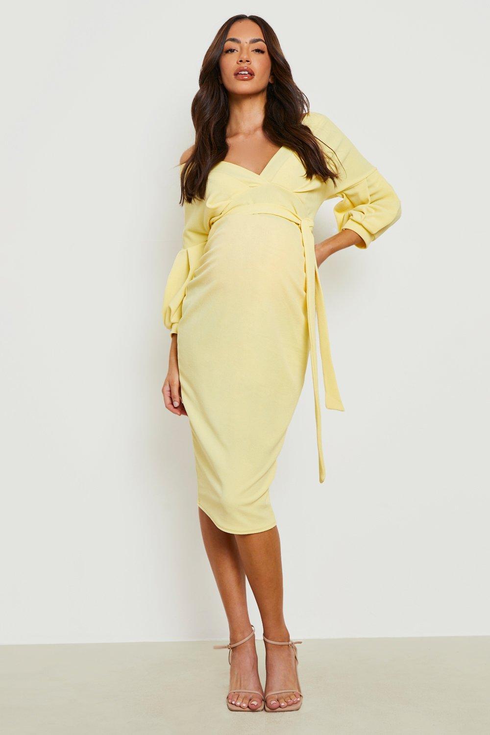 Cute yellow maternity outlet dress