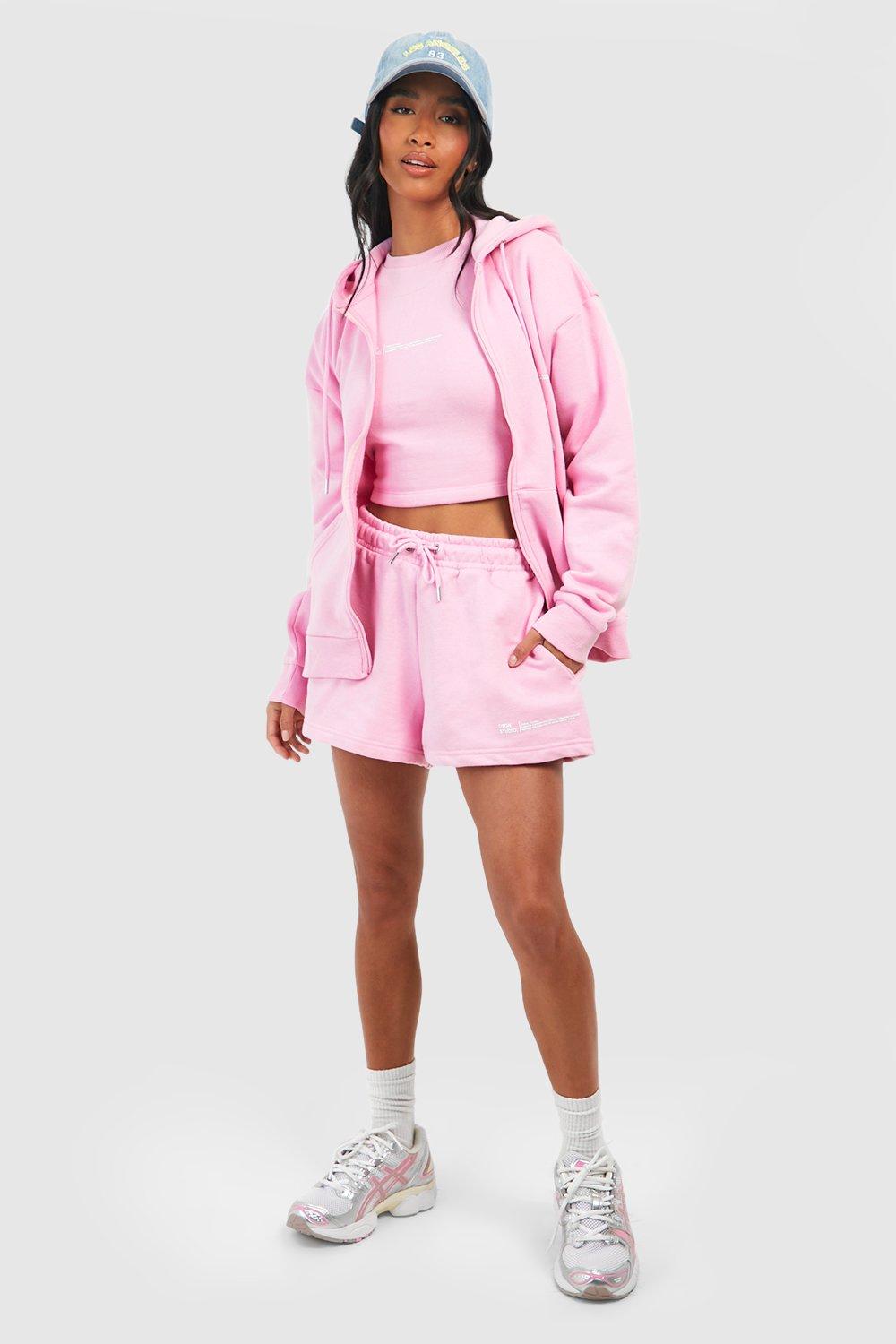 Pink store tracksuit shorts