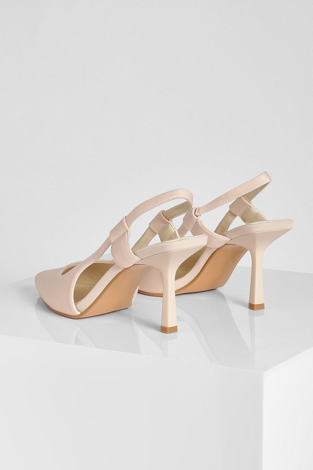 Beige pumps met bandje hot sale