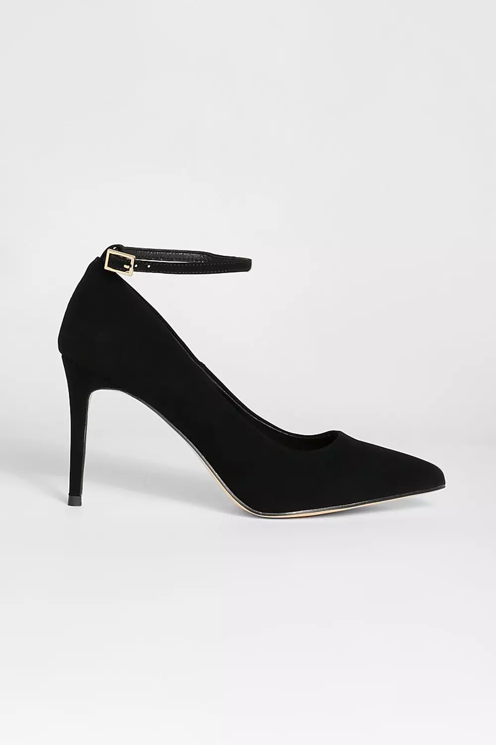 Black court heels with ankle strap hotsell