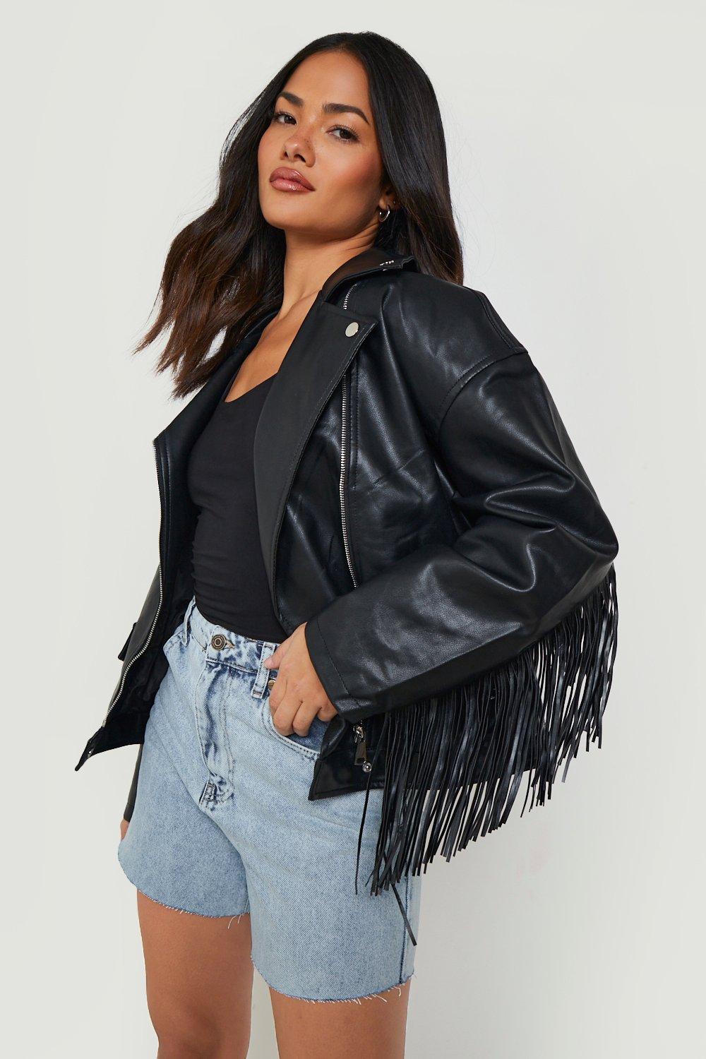 plus size tassel jacket