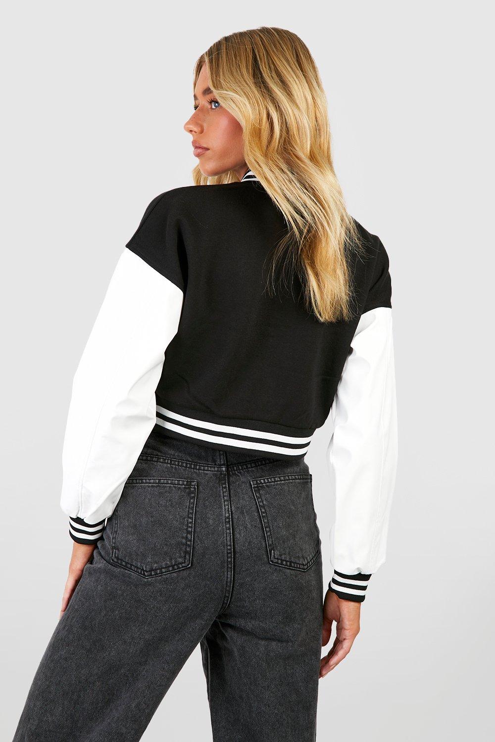 Crop jacket clearance boohoo