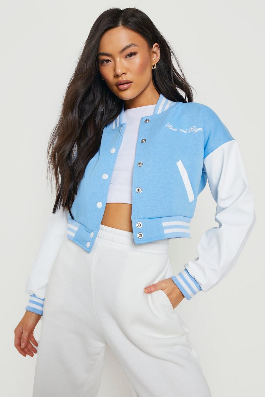 Bomber court style universitaire, Blue image number 1