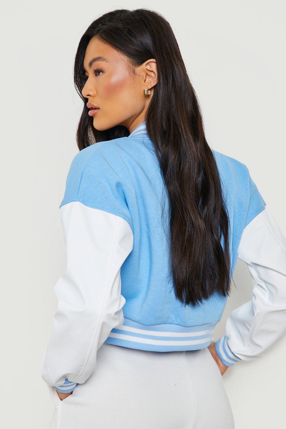 Baseball jacket boohoo hot sale