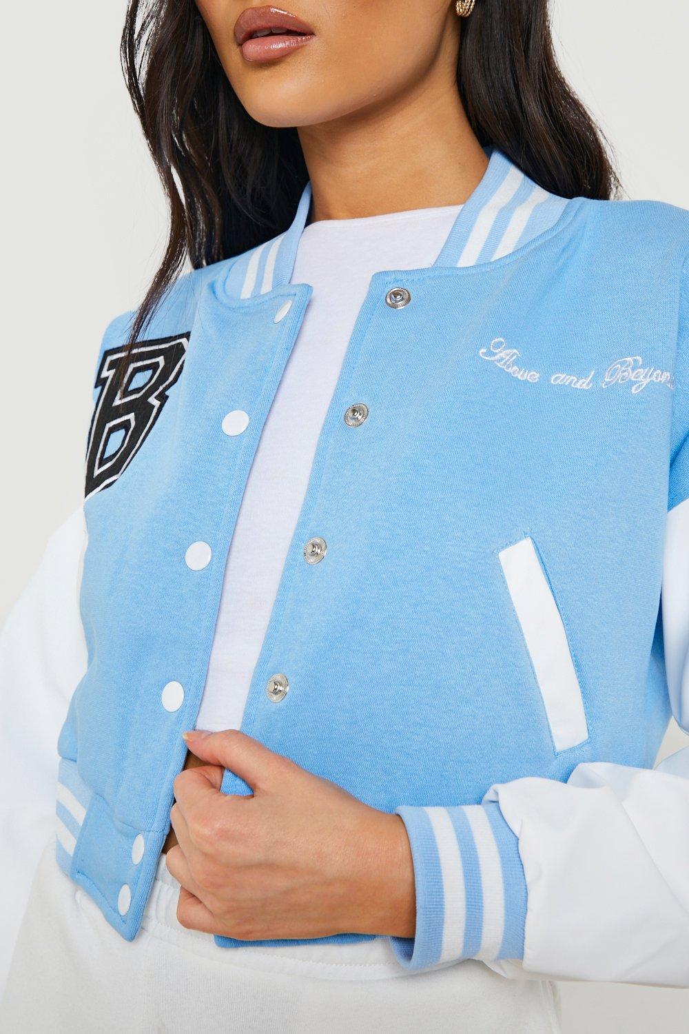 Crop Varsity Bomber Jacket