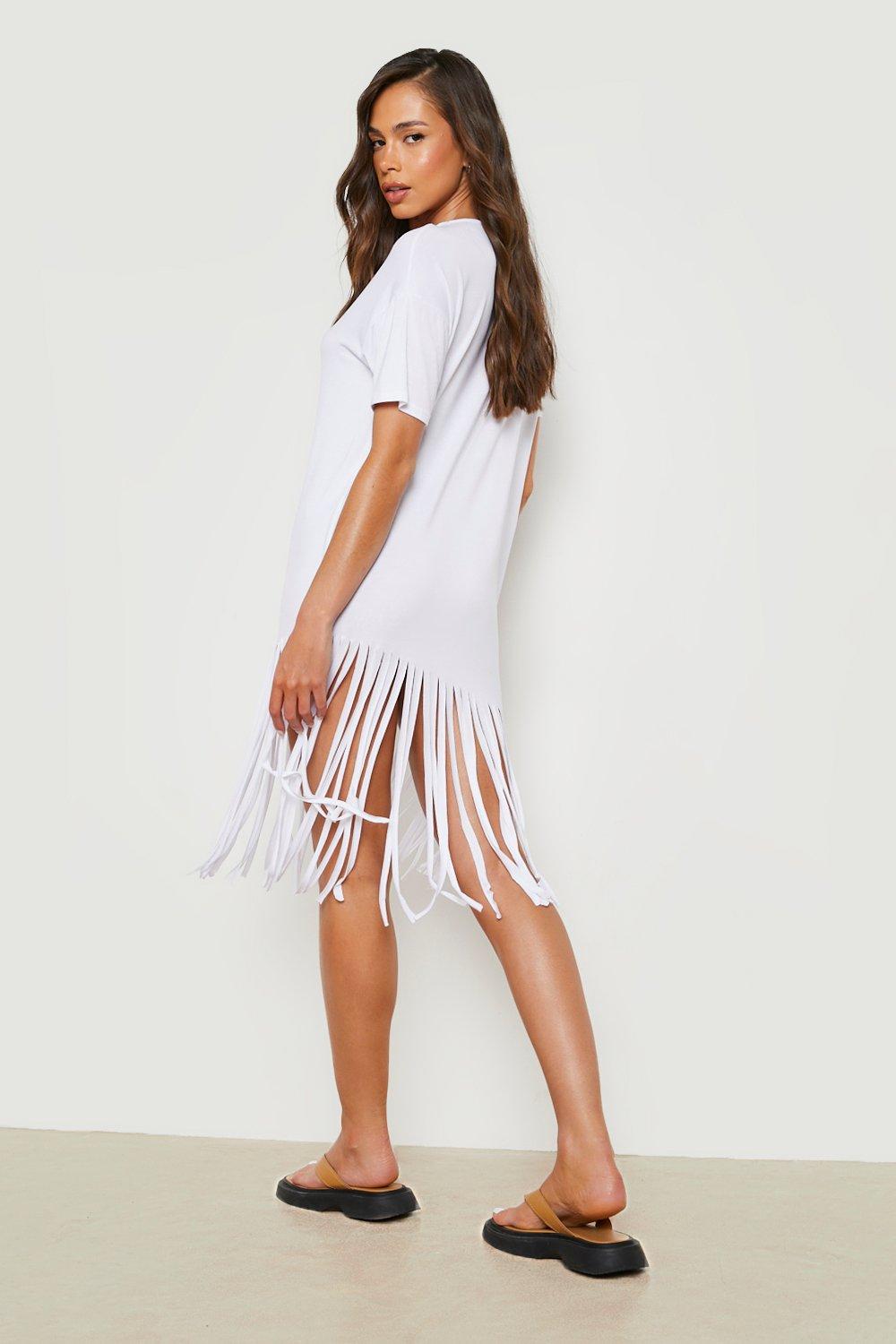 tassel shirt dress