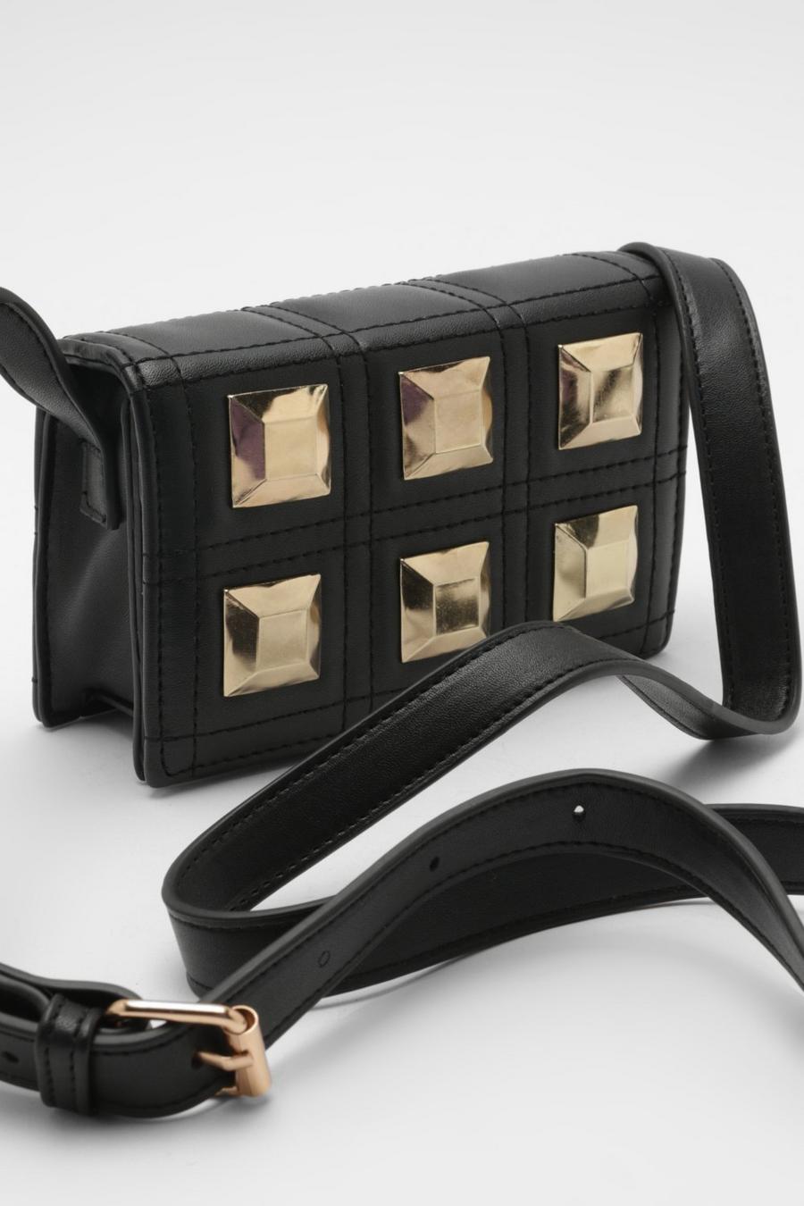 Black svart Handväska med nitar image number 1