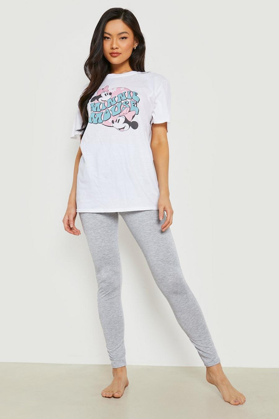 White Disney Minnie Mouse T-shirt & Legging Set 