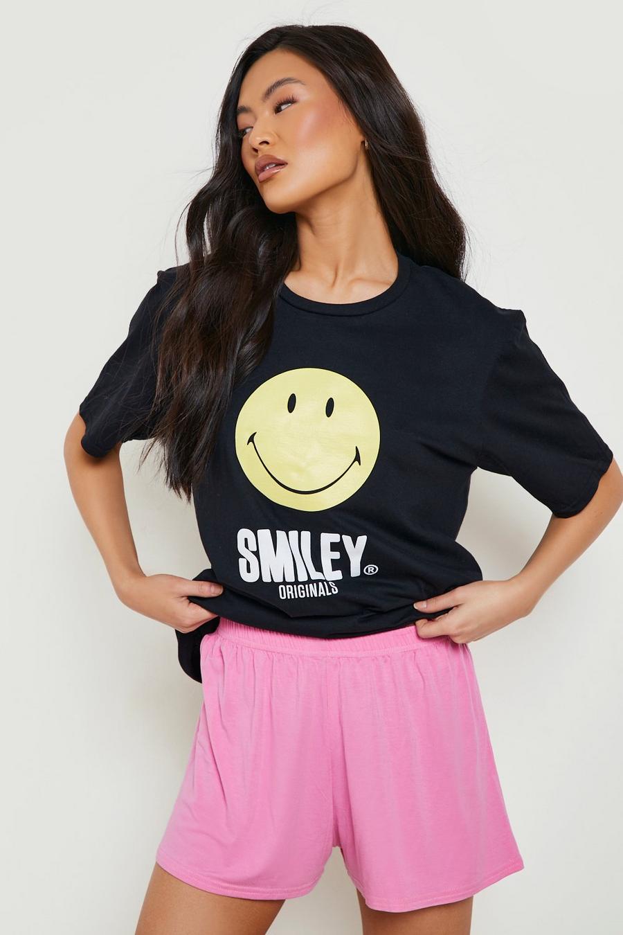 T-shirt & pantaloncini ufficiali con Smiley, Black image number 1
