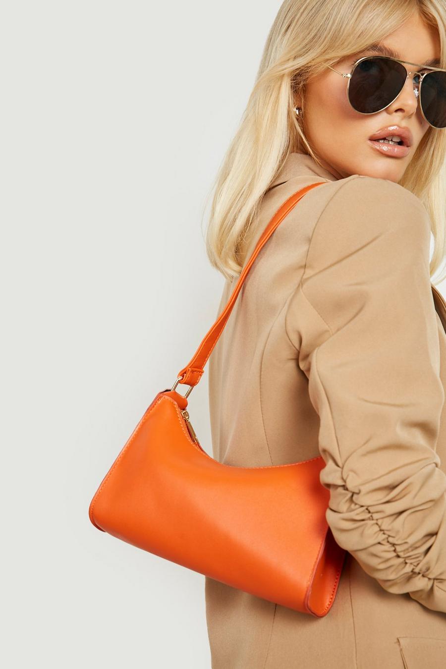 Orange Mini Shoulder Grab Bag  image number 1