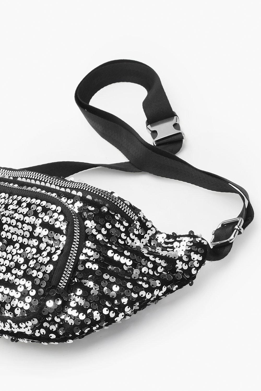 Black sequin bum bag new arrivals