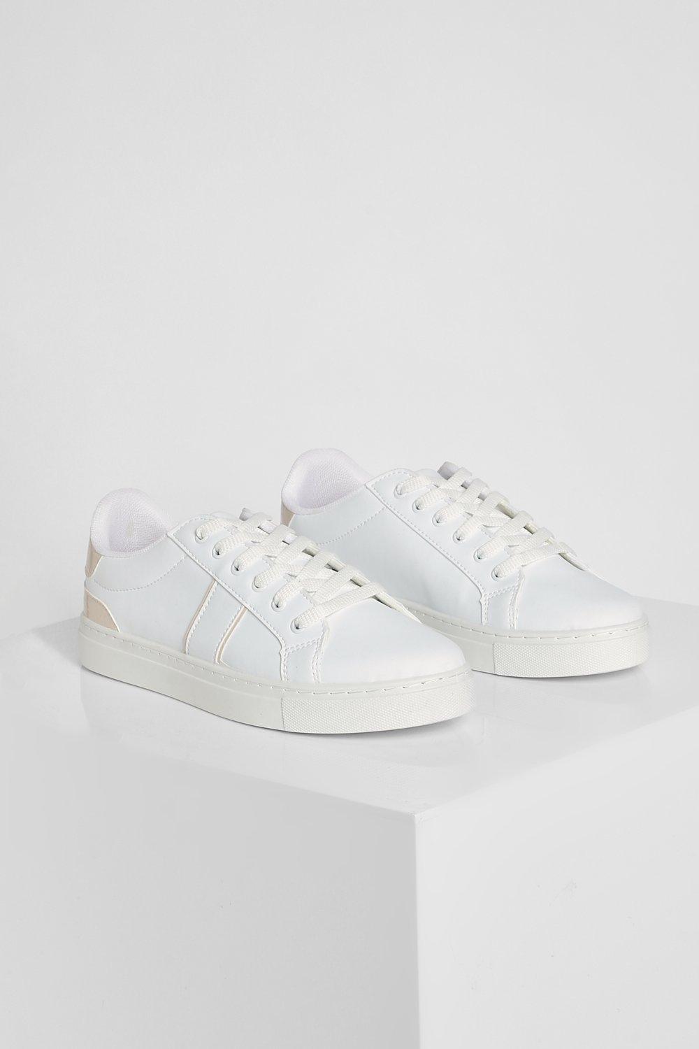 Patent stripe cheap flatform trainers