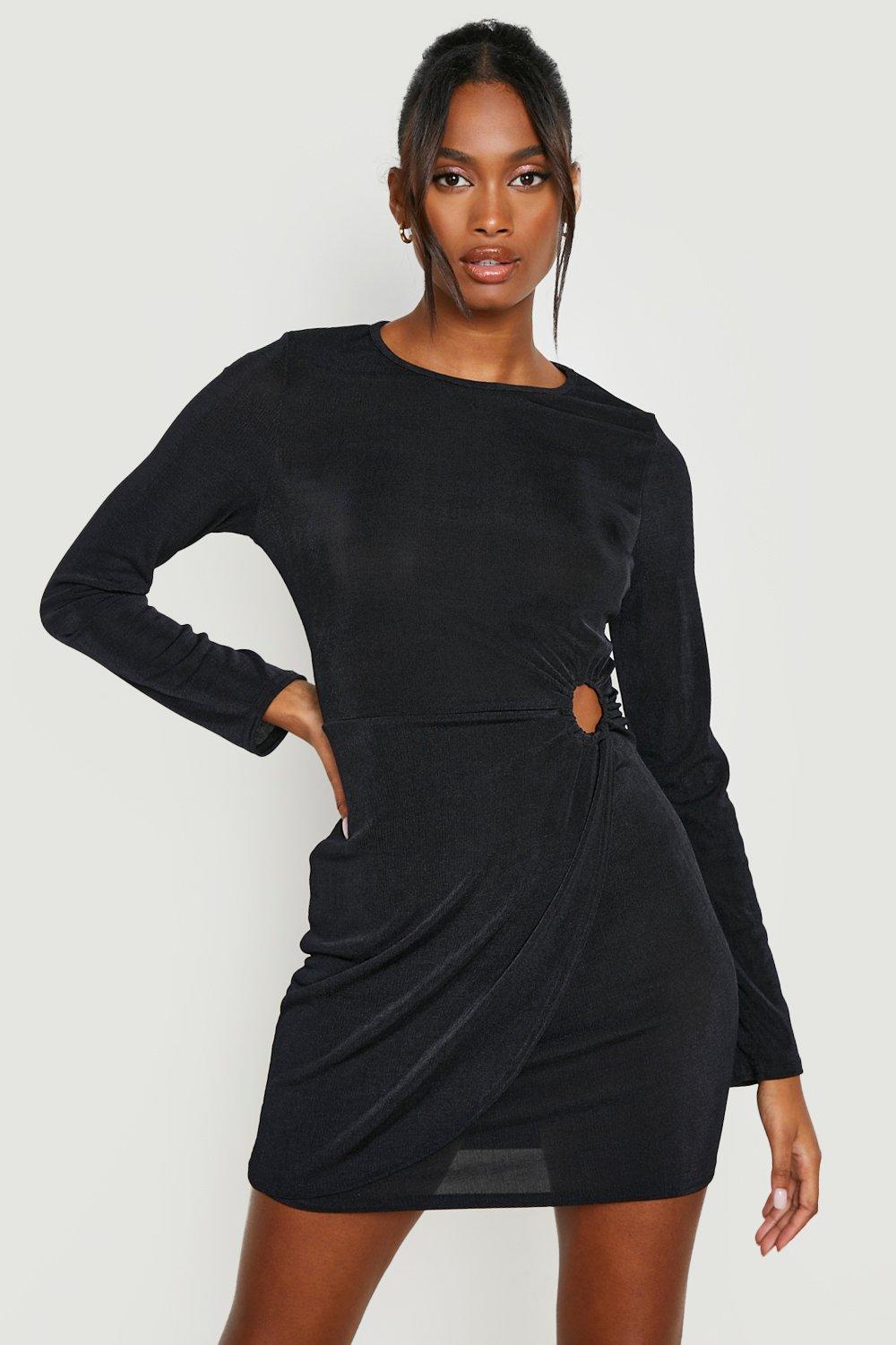 Boohoo black outlet mini dress