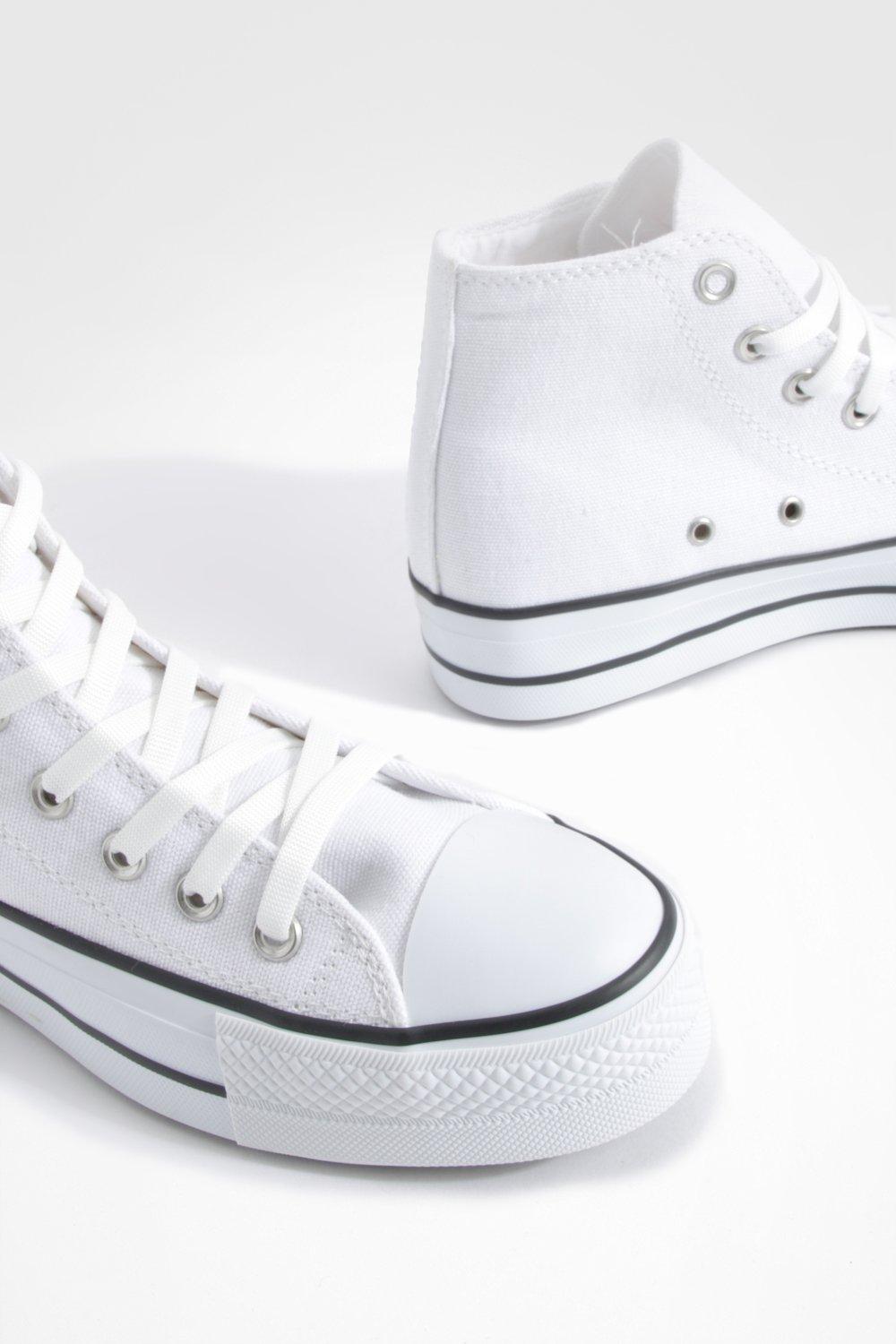 Ankle high deals white converse