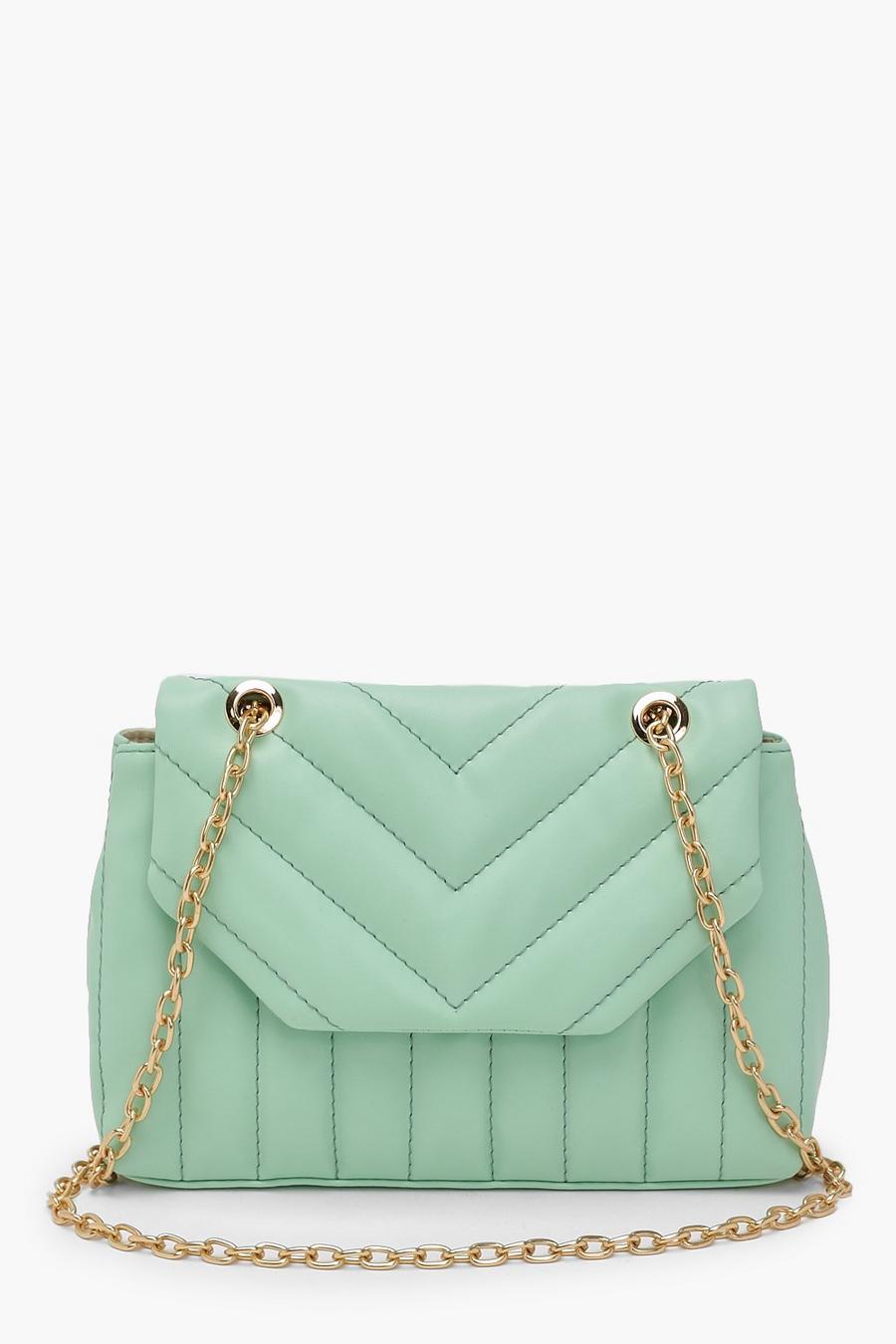 Pale green Quilted Cross Body Bag image number 1