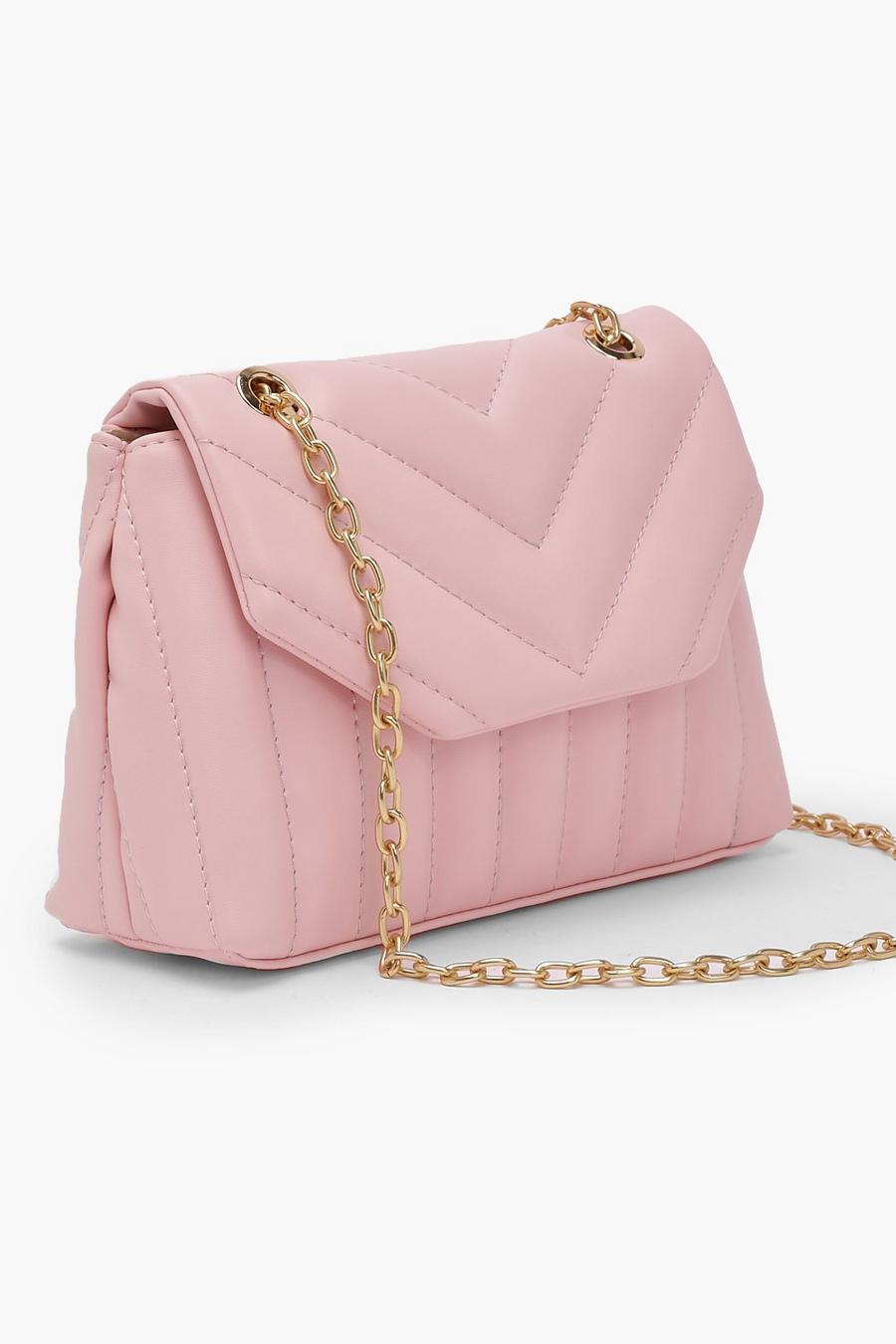 Pastel pink Quilted Cross Body Bag