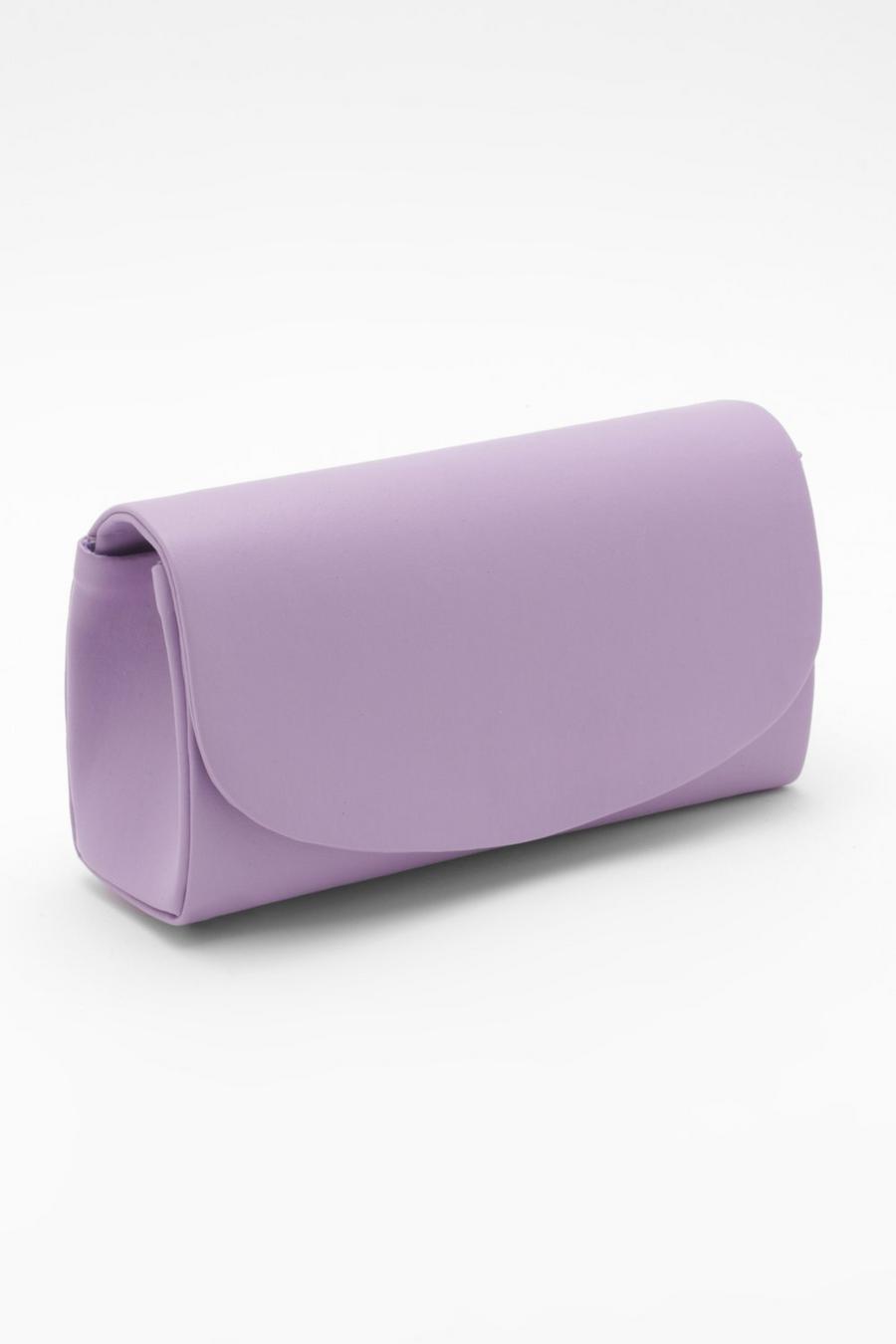 Pastellfarbene Box-Clutch, Lilac purple