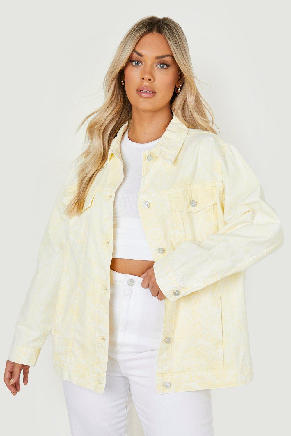 White washed denim sales jacket