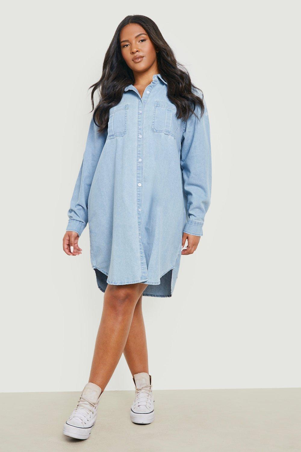 denim shirt dress size 16