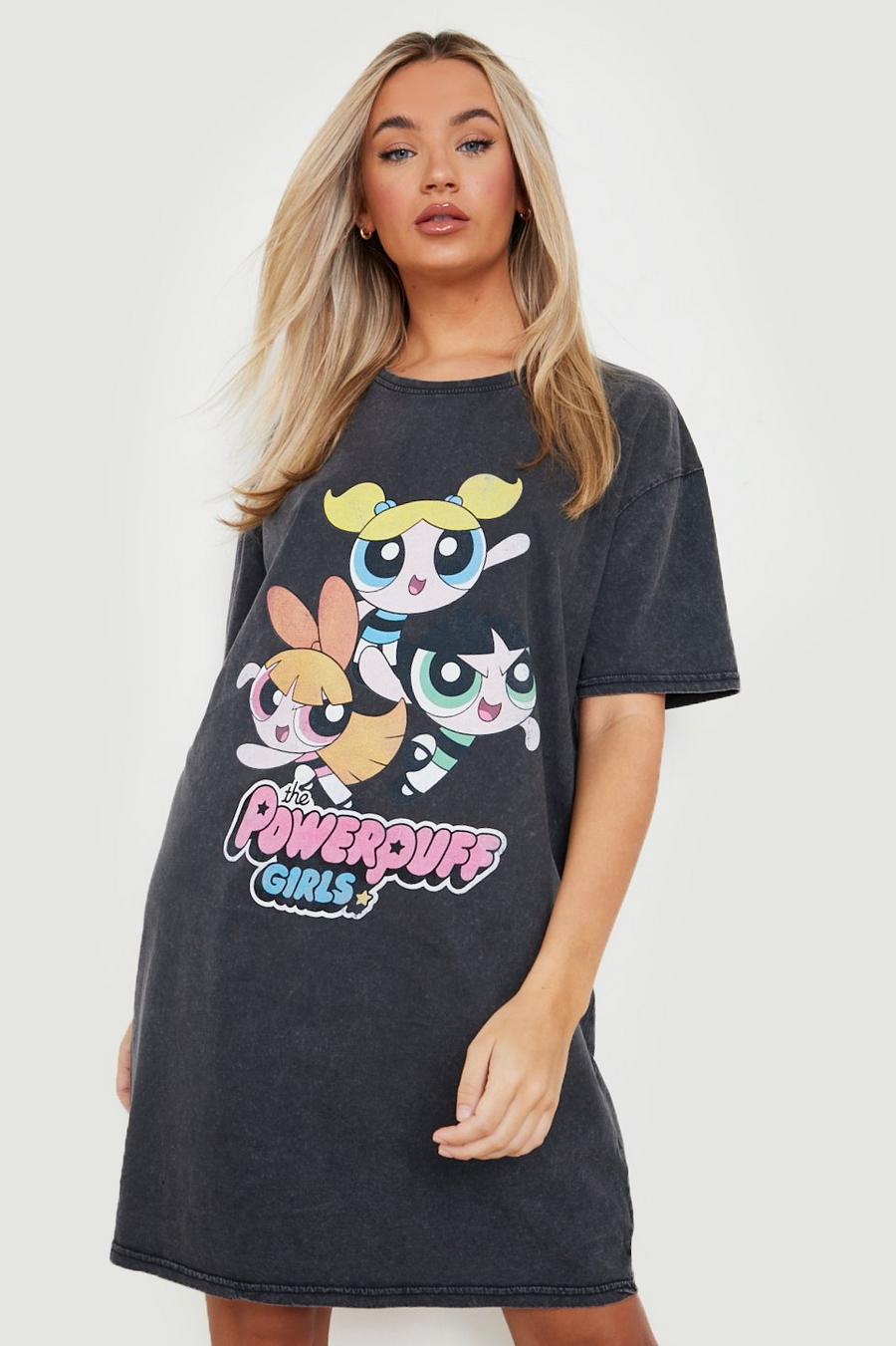 פחם שמלת טישרט עם הדפס ממותג של Powerpuff Girls image number 1