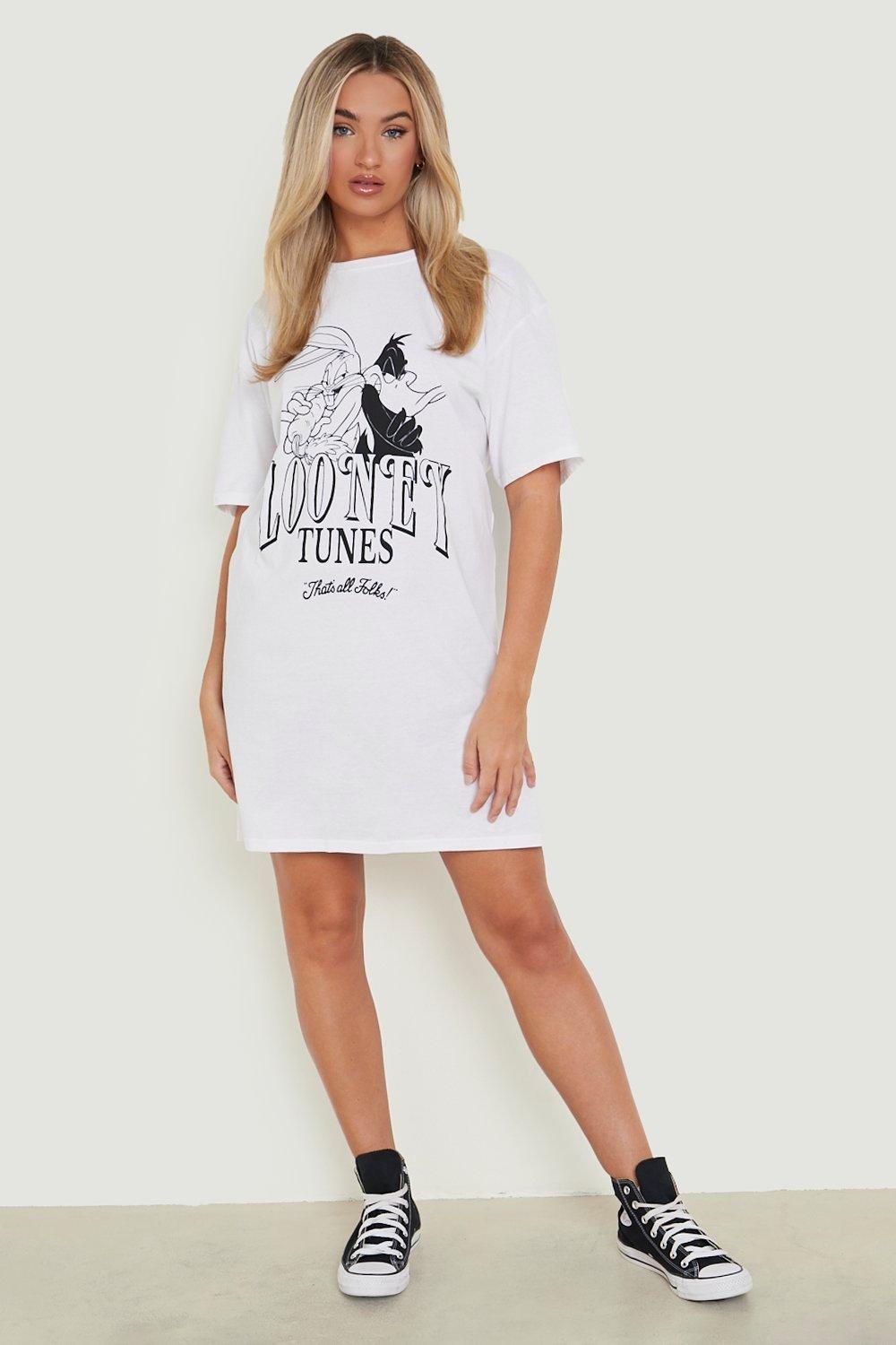 looney tunes button up shirt dress