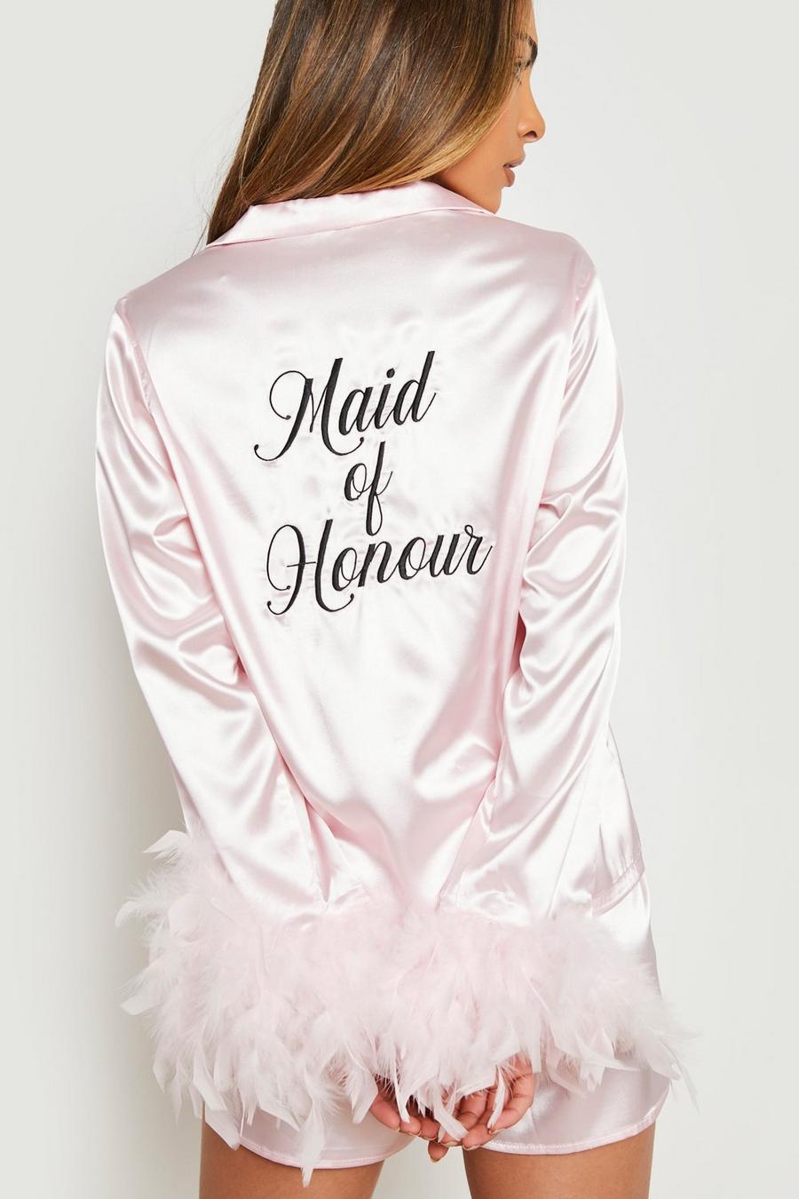 Rose gold Premium Maid Of Honor Feather Short Set image number 1