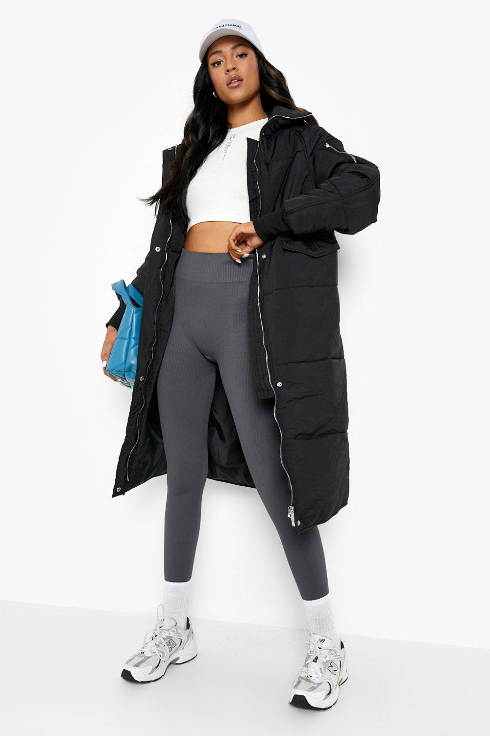 Boohoo longline 2025 puffer coat