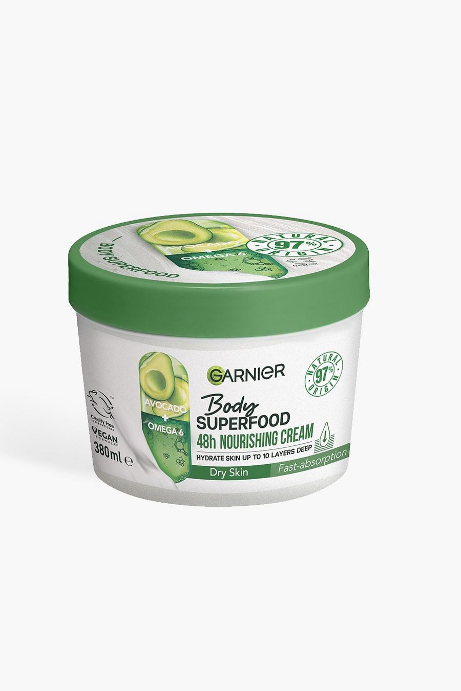 White blanco  Garnier Nourishing Body Cream With Avocado & Omega 6 for Dry Skin 380ml 