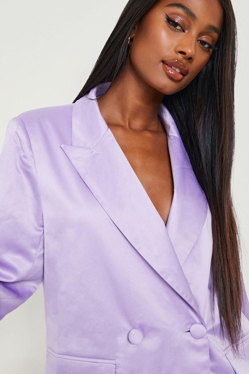 Satin Tailored Relaxed Fit Blazer | boohoo USA