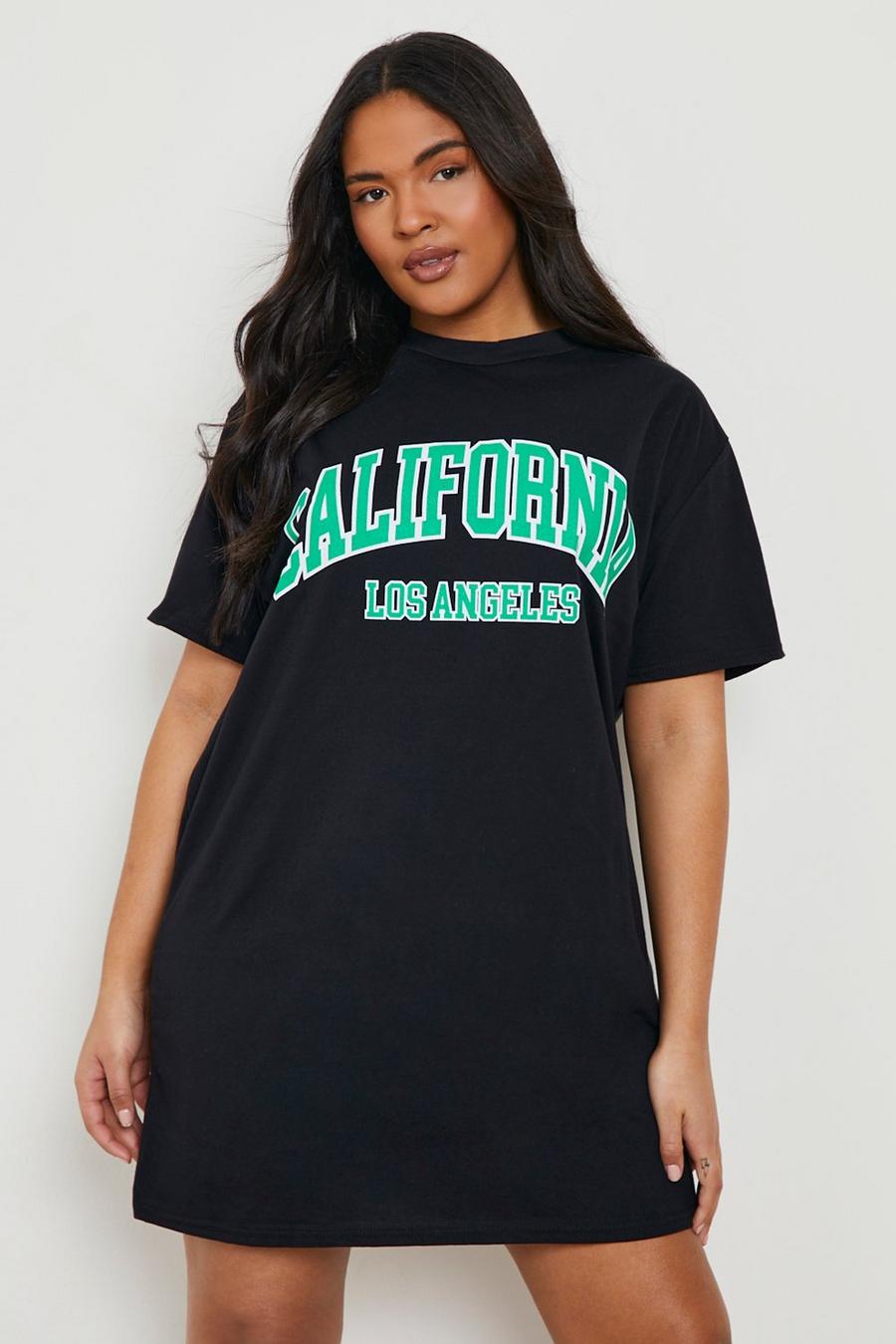 Black Plus California T-shirt Dress image number 1