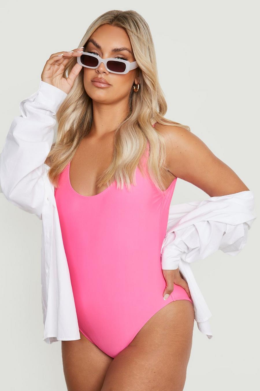 Pink Plus Scoop Swimsuit image number 1