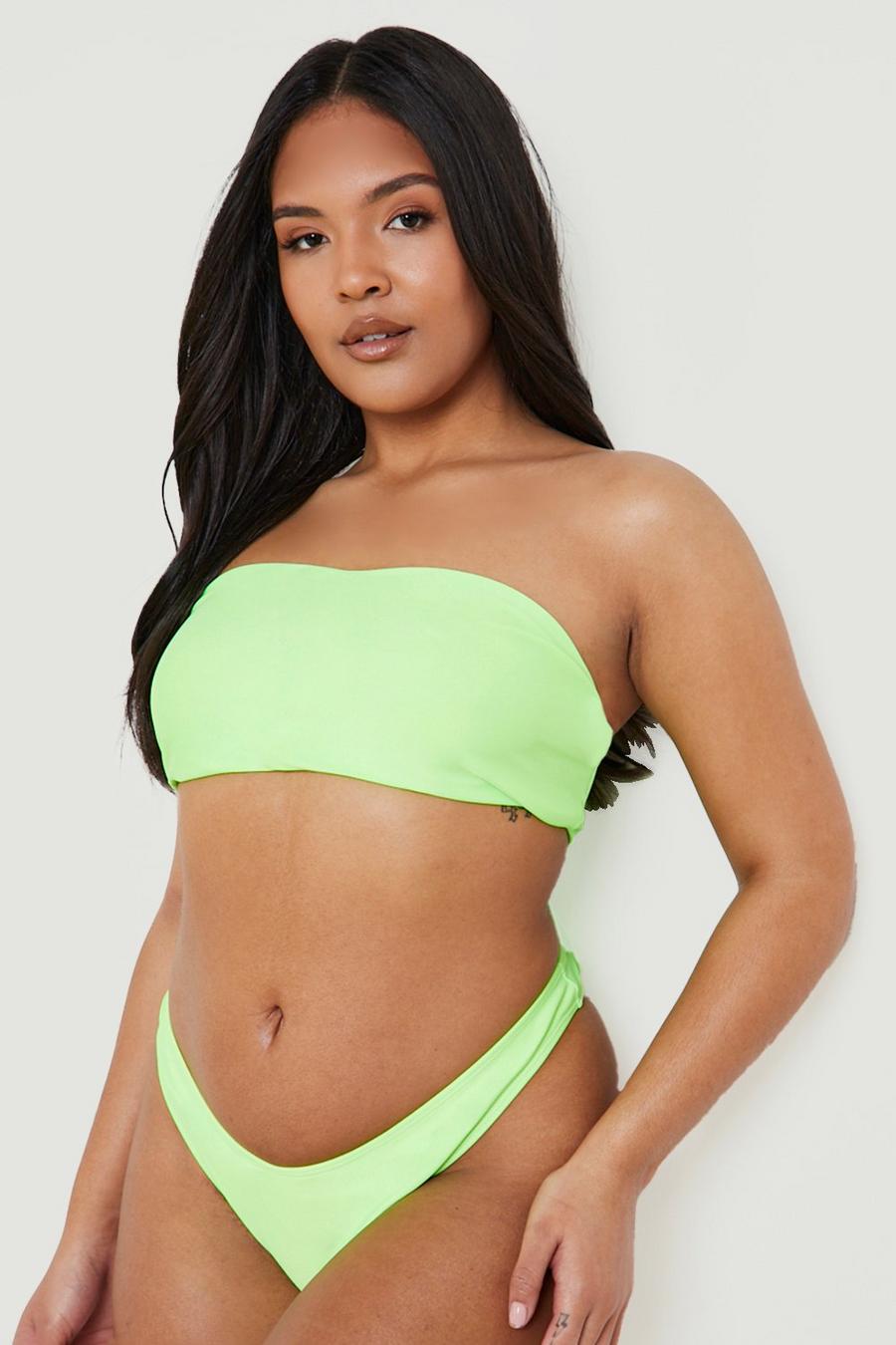 Lime green Plus - Bikinitrosa i hipstermodell