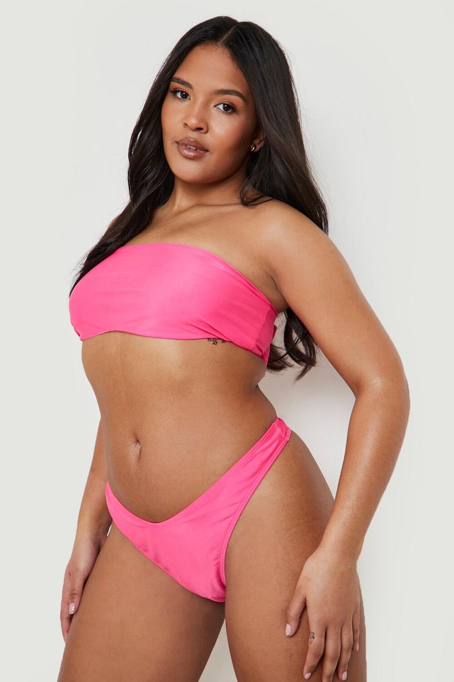 Grande taille - Bas de maillot taille basse, Pink image number 1