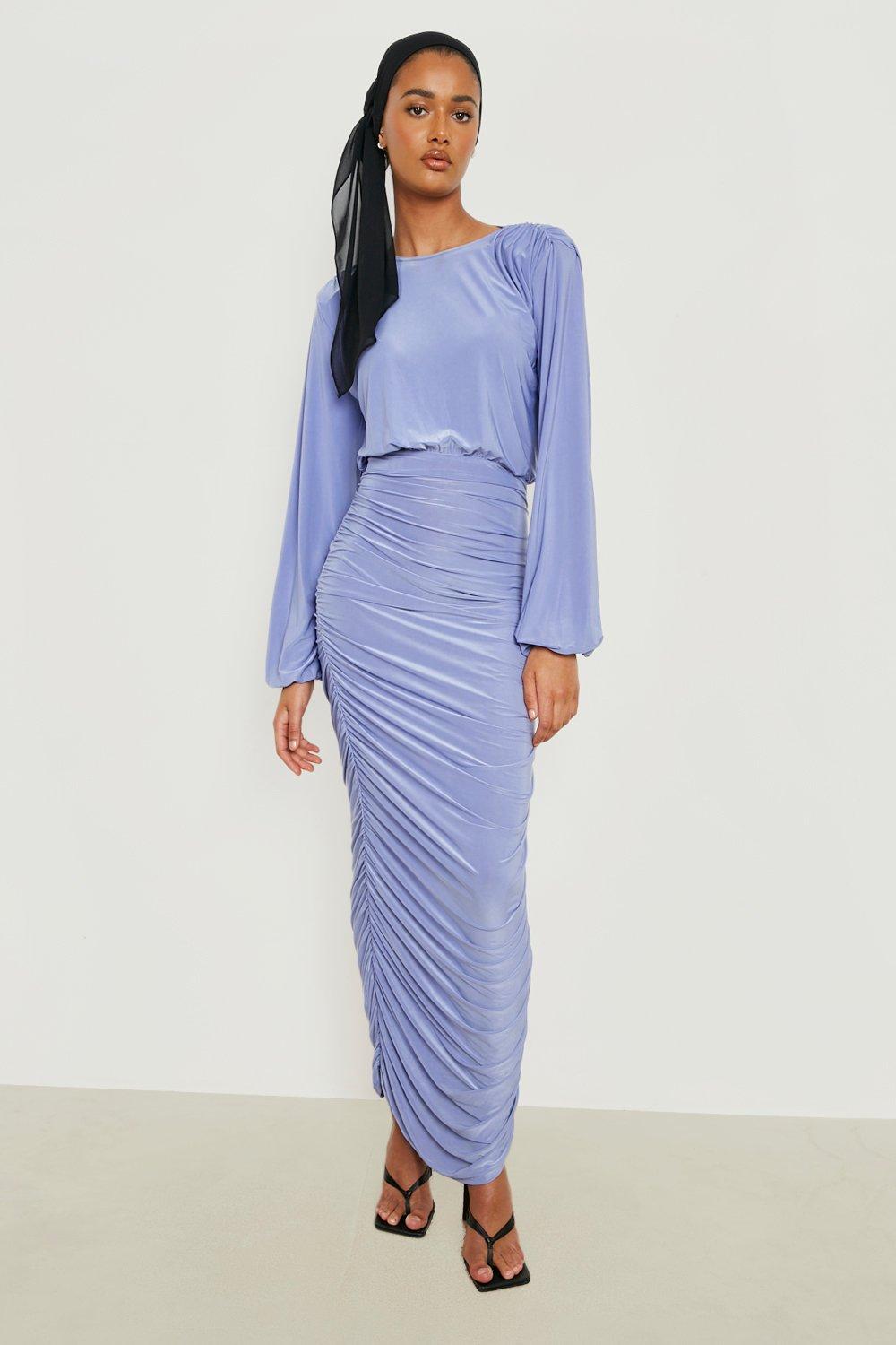 modest ruched dress