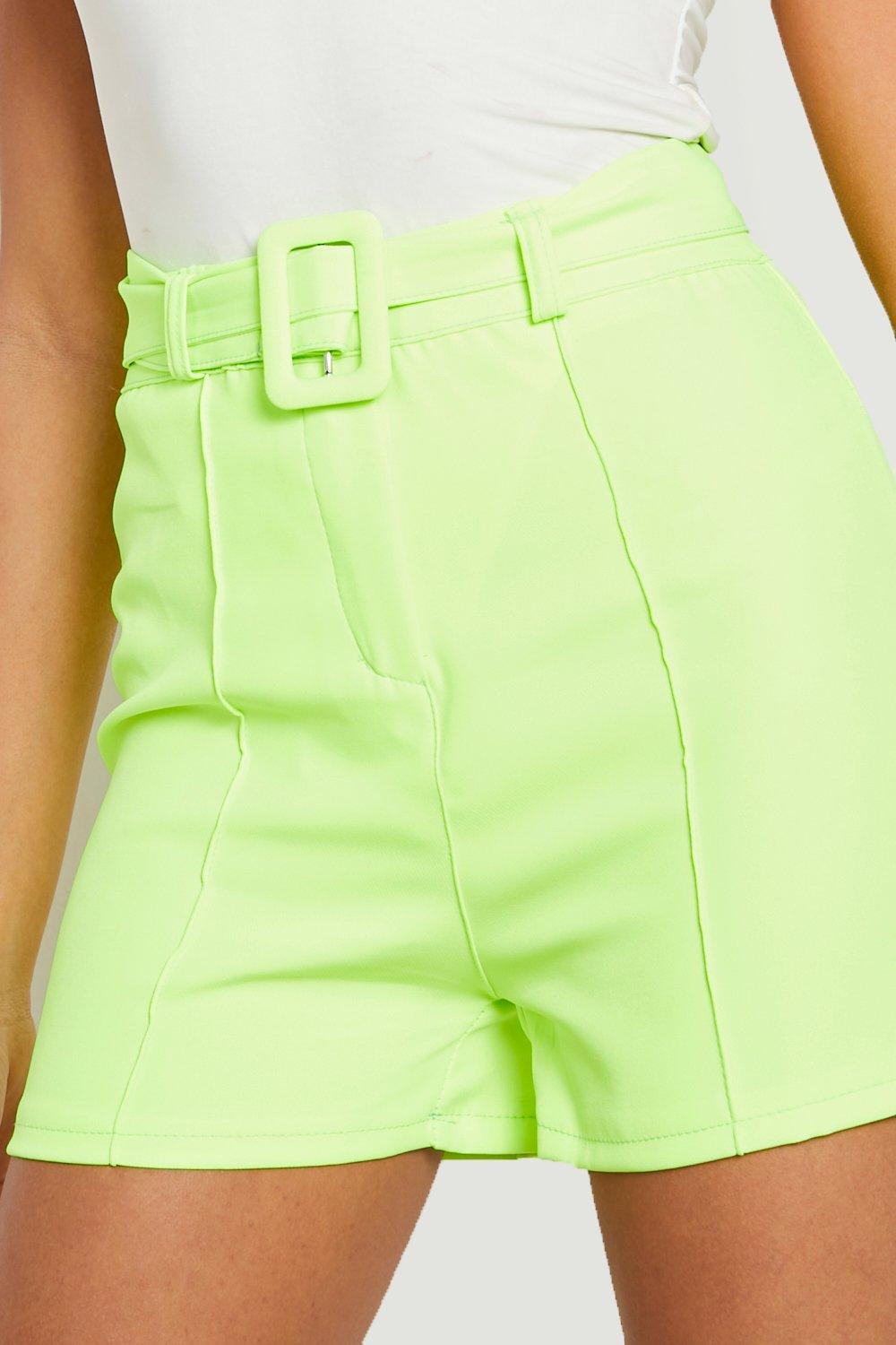 Neon store shorts womens