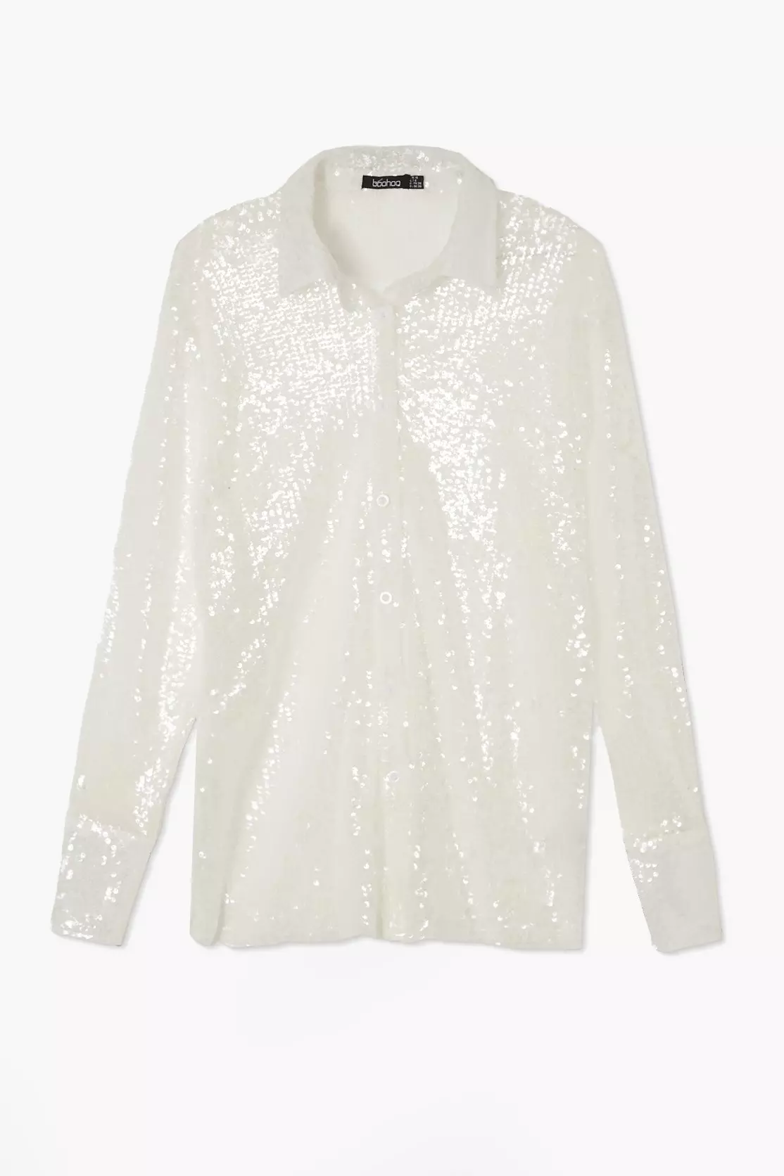 Oversized Sheer Sequin Shirt