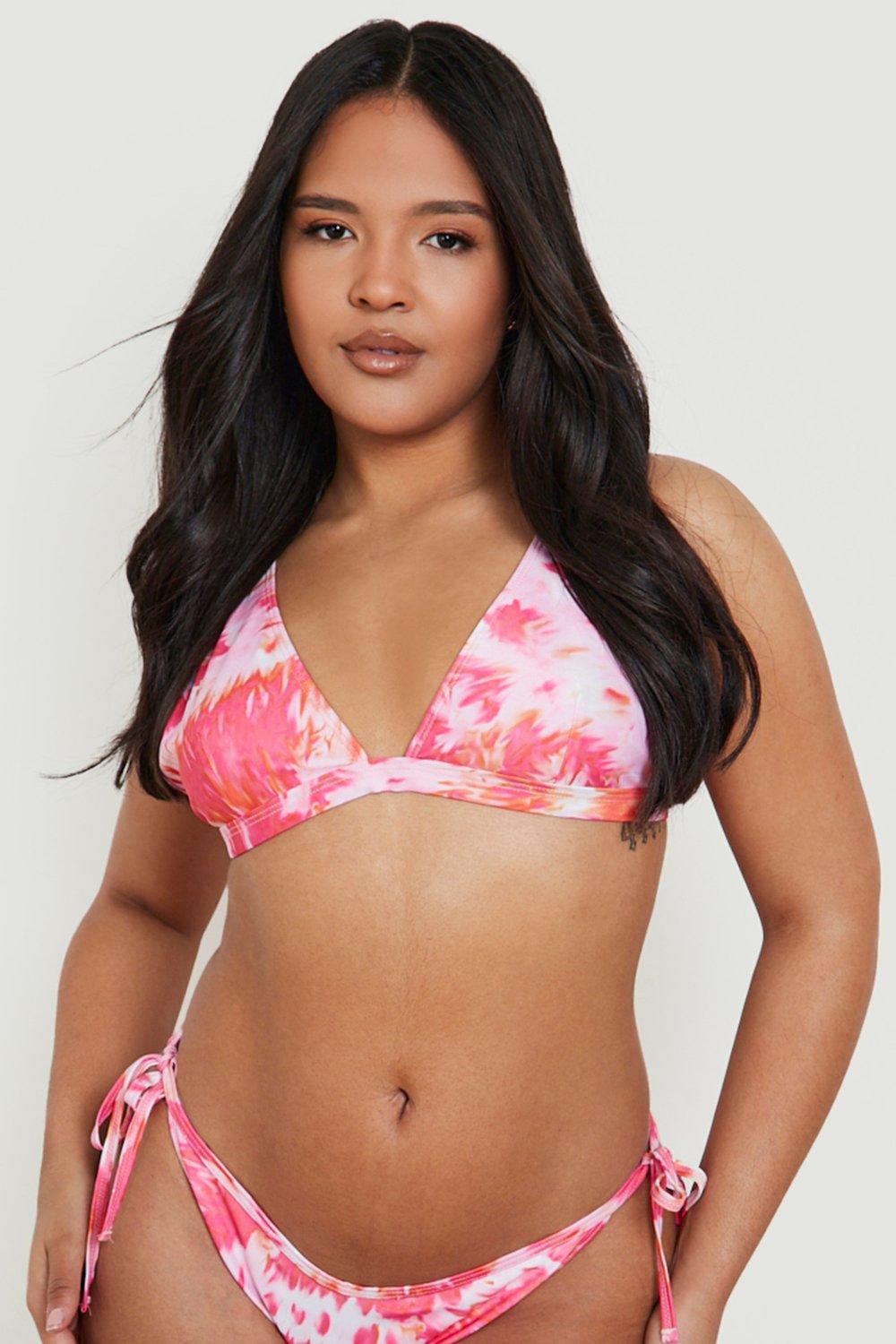 Top bikini a triangolo con stampa a fiori Asos Donna Sport & Swimwear Costumi da bagno Bikini Bikini a Triangolo 